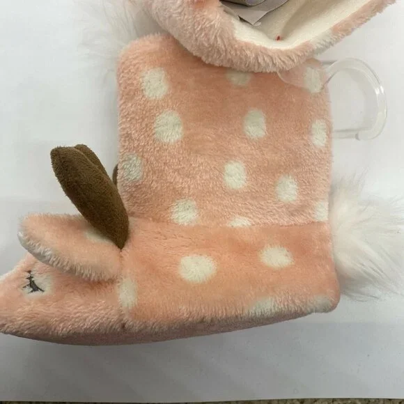 Cat & Jack Toddler Deer Boot Slippers-Pink-Size 4T-5T-NWT - Picture 6 of 7